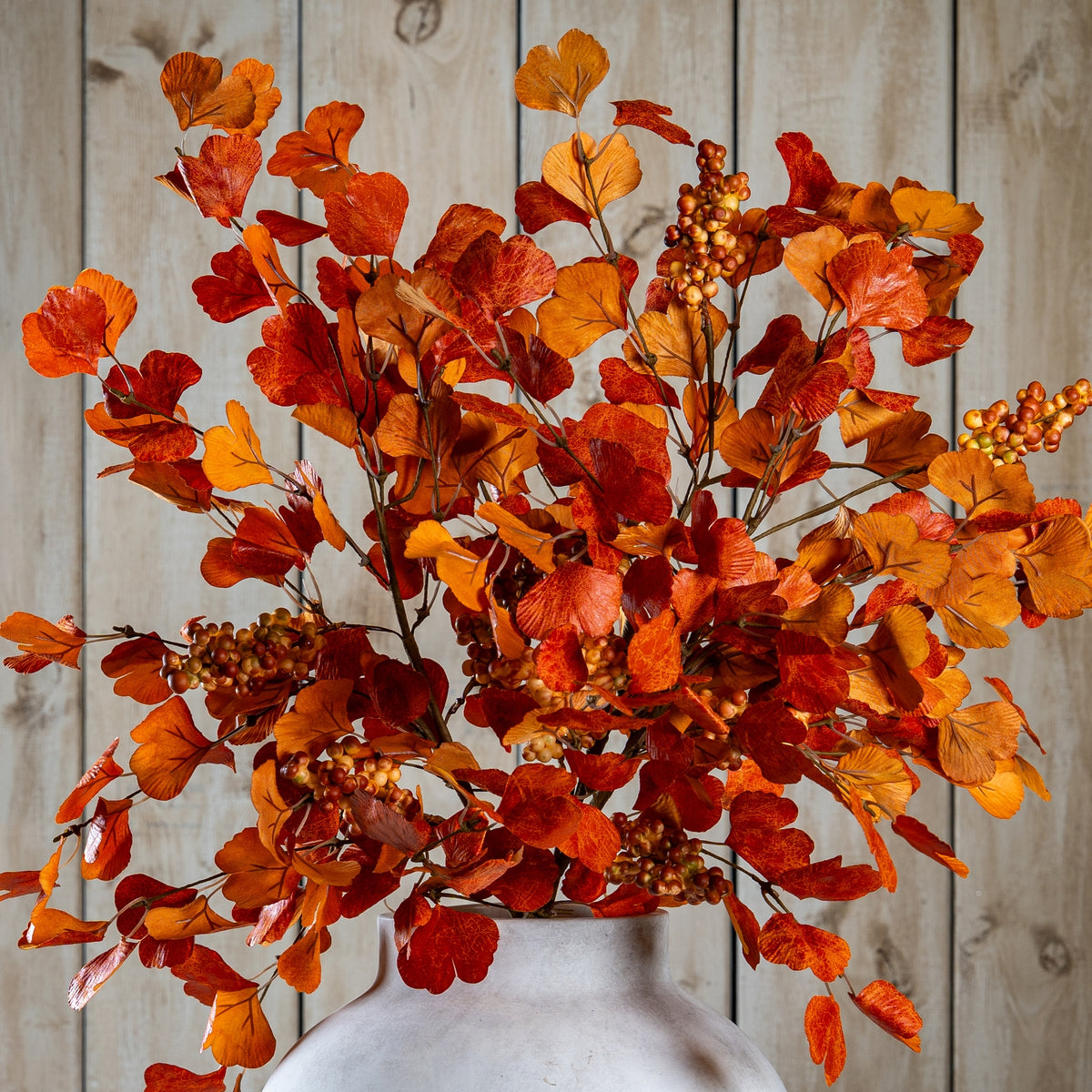 Large Autumn Spray With Berries - BROWN