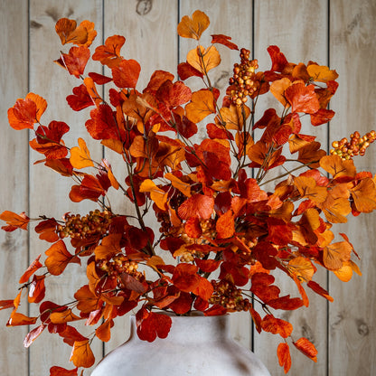 Large Autumn Spray With Berries - BROWN
