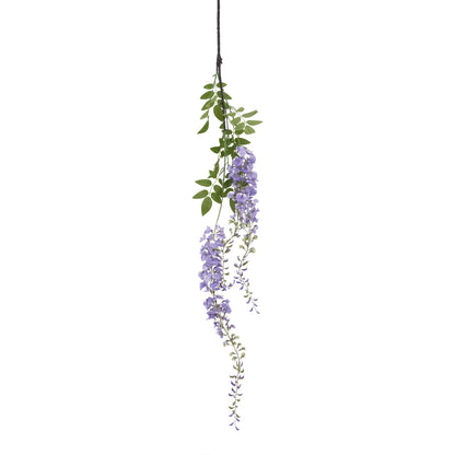Large Purple Wisteria Spray - GREEN