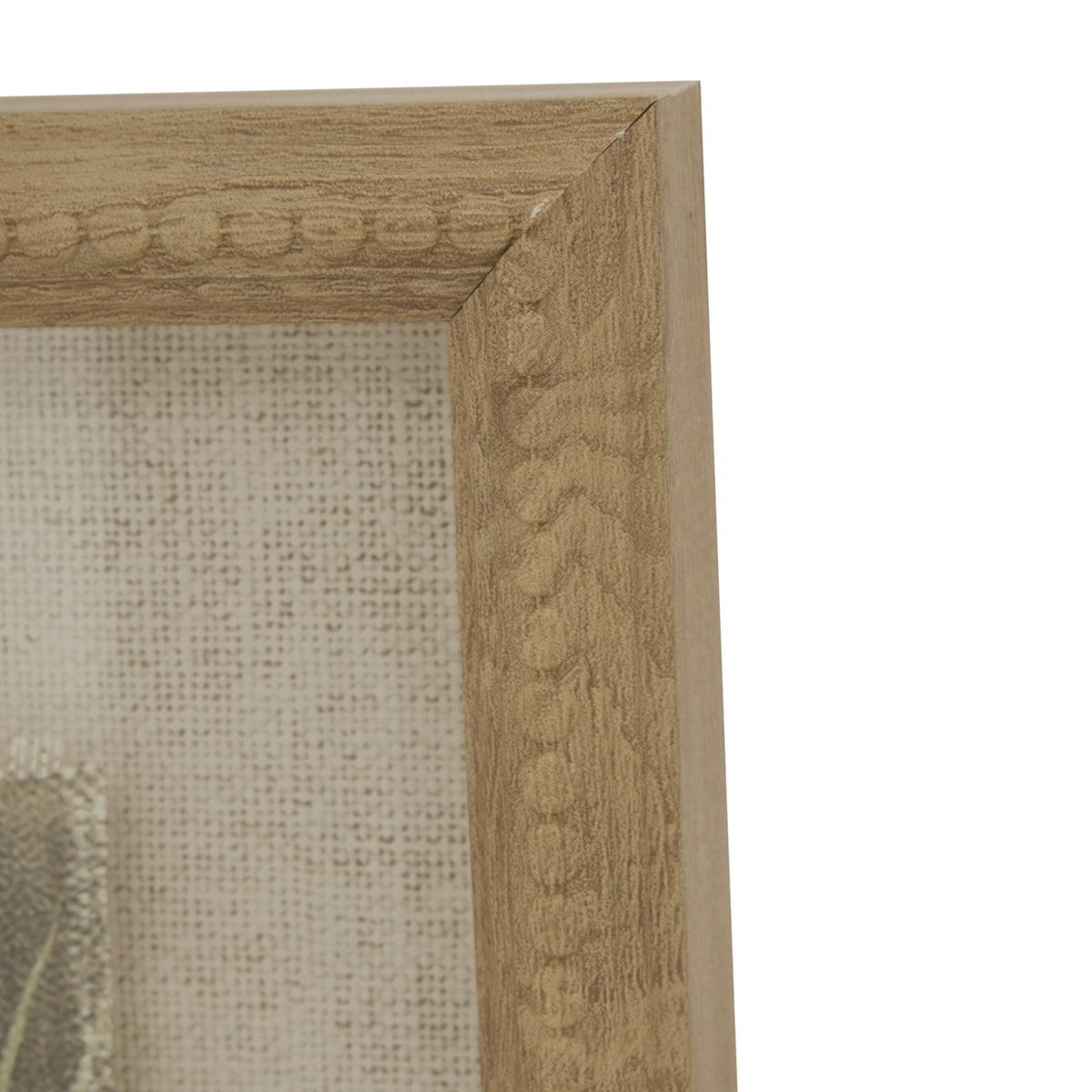 Flora & Fauna Collection Avocet On Linen In Beaded Frame - BROWN