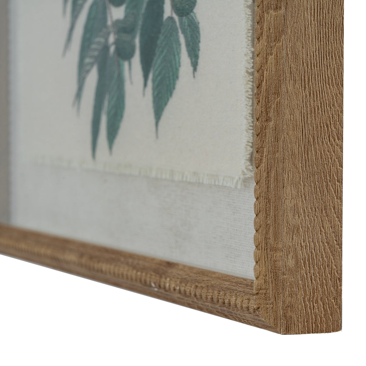 Flora & Fauna Collection Warblers On Linen In Beaded Frame - BROWN