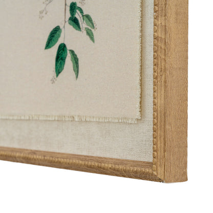 Flora & Fauna Collection Chickadees On Linen In Beaded Frame - BROWN
