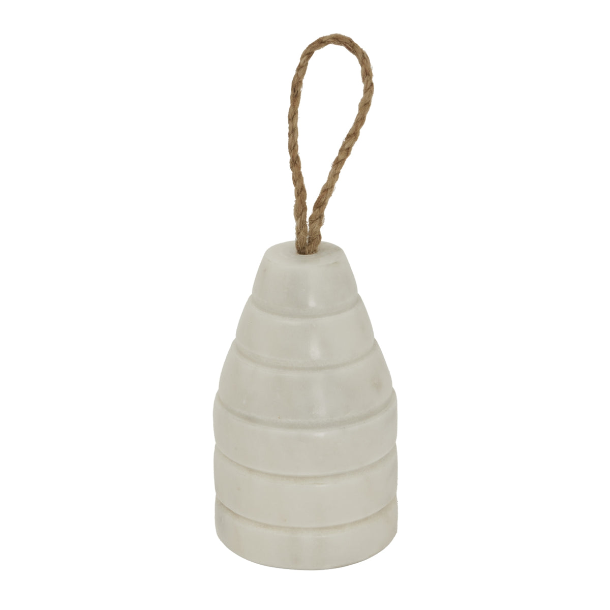 Marble Ribbed Doorstop - WHITE