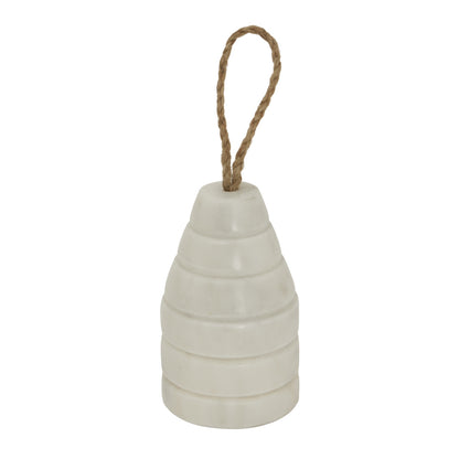 Marble Ribbed Doorstop - WHITE