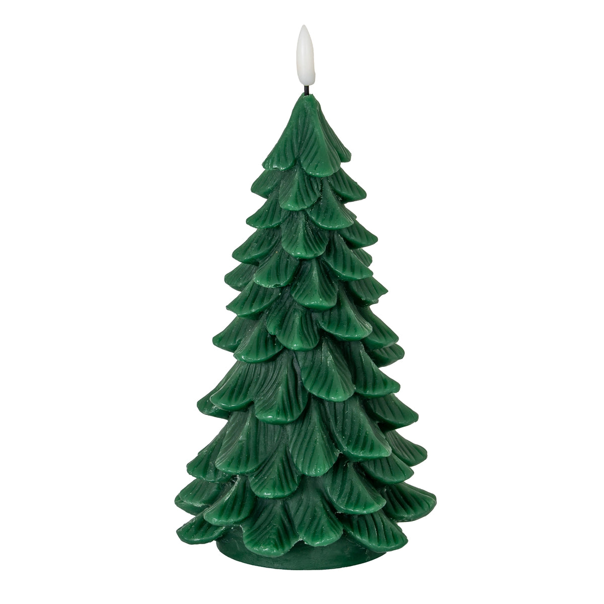 Luxe Collection Natural Glow Green Large Tree LED Wax Candle - CREAM