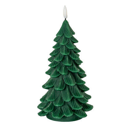 Luxe Collection Natural Glow Green Large Tree LED Wax Candle - CREAM