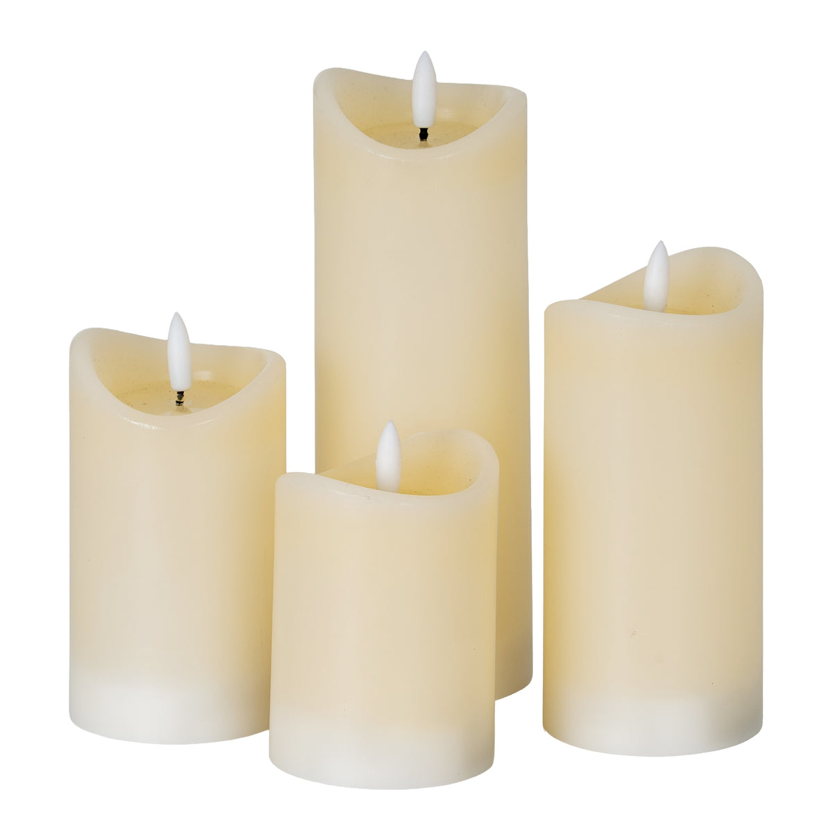 Luxe Collection Natural Glow 2.75x4 Cream Melted LED Candle