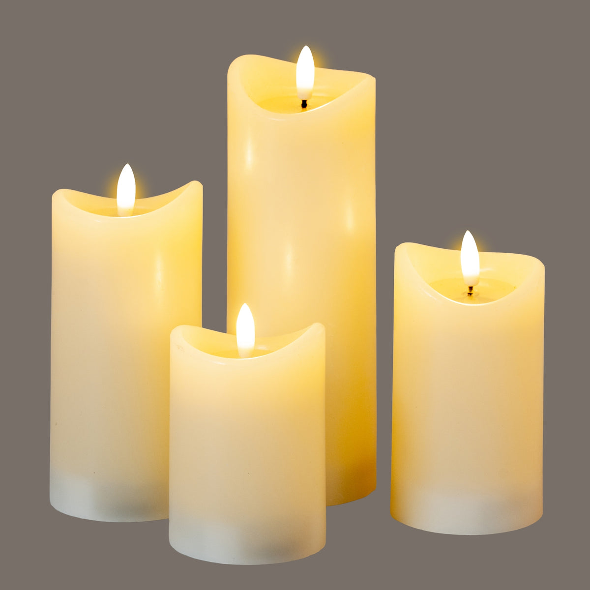 Luxe Collection Natural Glow 2.75x4 Cream Melted LED Candle