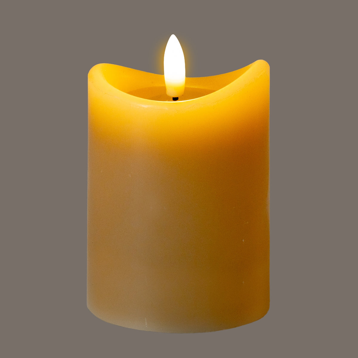 Luxe Collection Natural Glow 2.75x4 Taupe Melted LED Candle