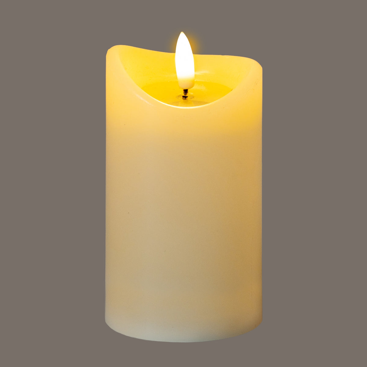 Luxe Collection Natural Glow 2.75x5 Cream Melted LED Candle