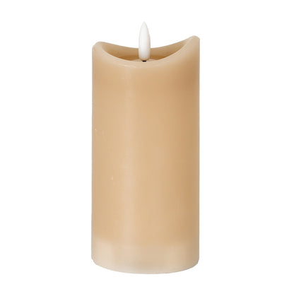 Luxe Collection Natural Glow 2.75x6 Taupe Melted LED Candle