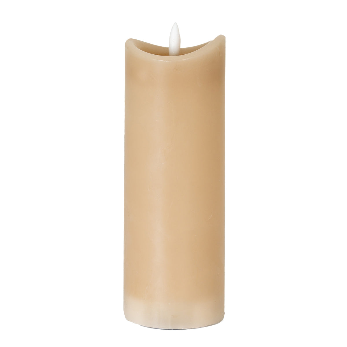 Luxe Collection Natural Glow 2.75x8 Taupe Melted LED Candle