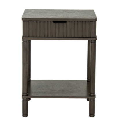 Reed Collection 1 Drawer Side Table - GREY