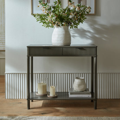 Reed Collection 2 Drawer Console - BROWN