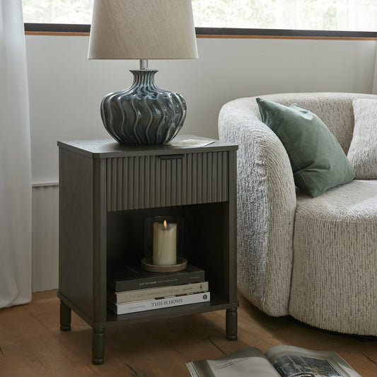Reed Collection 1 Drawer Cabinet - BROWN