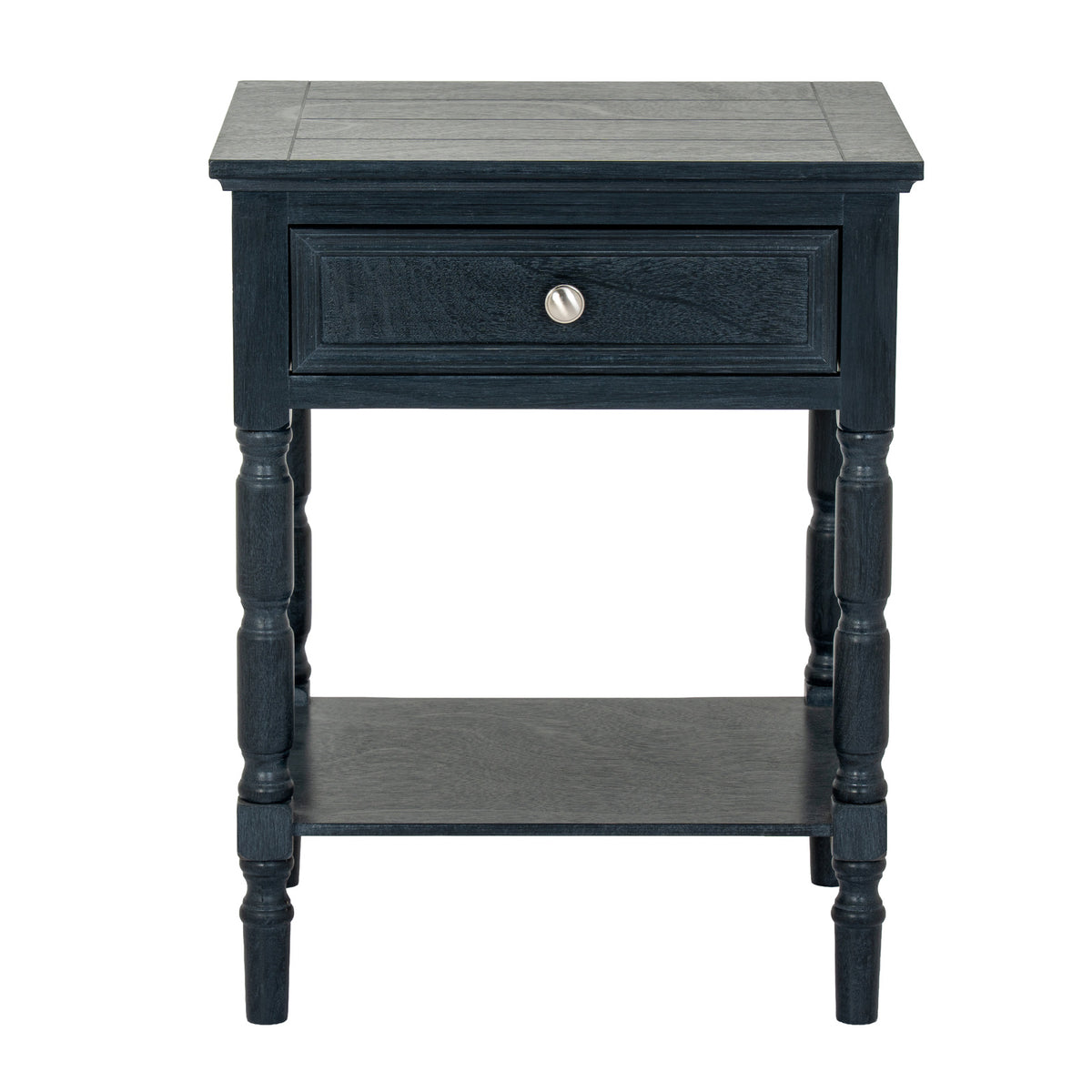 Contour Collection 1 Drawer Side Table - BLACK