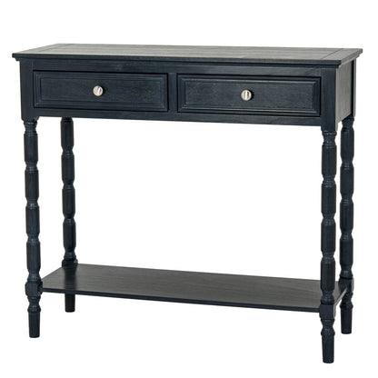 Contour Collection 2 Drawer Console - BLACK
