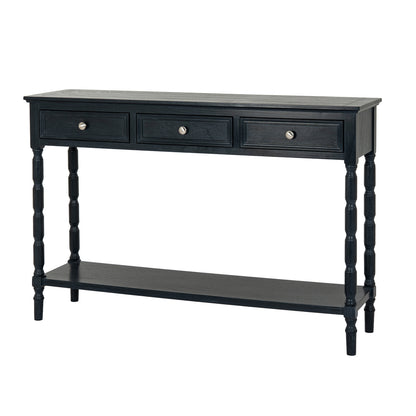 Contour Collection 3 Drawer Console - BLACK