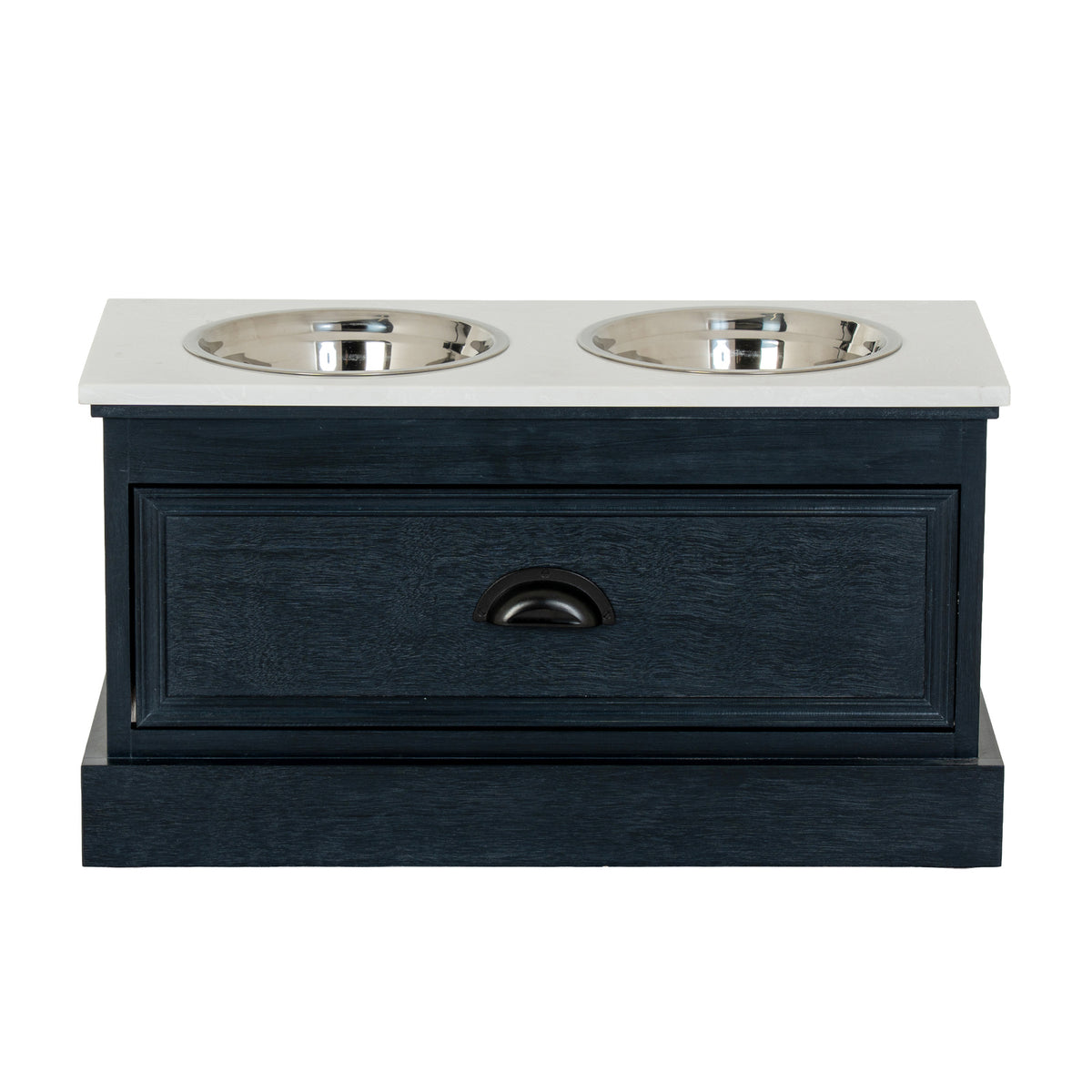 Contour Collection Pet Feeder Table - BLACK