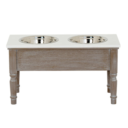 Serene Collection Pet Feeder Table - GREY