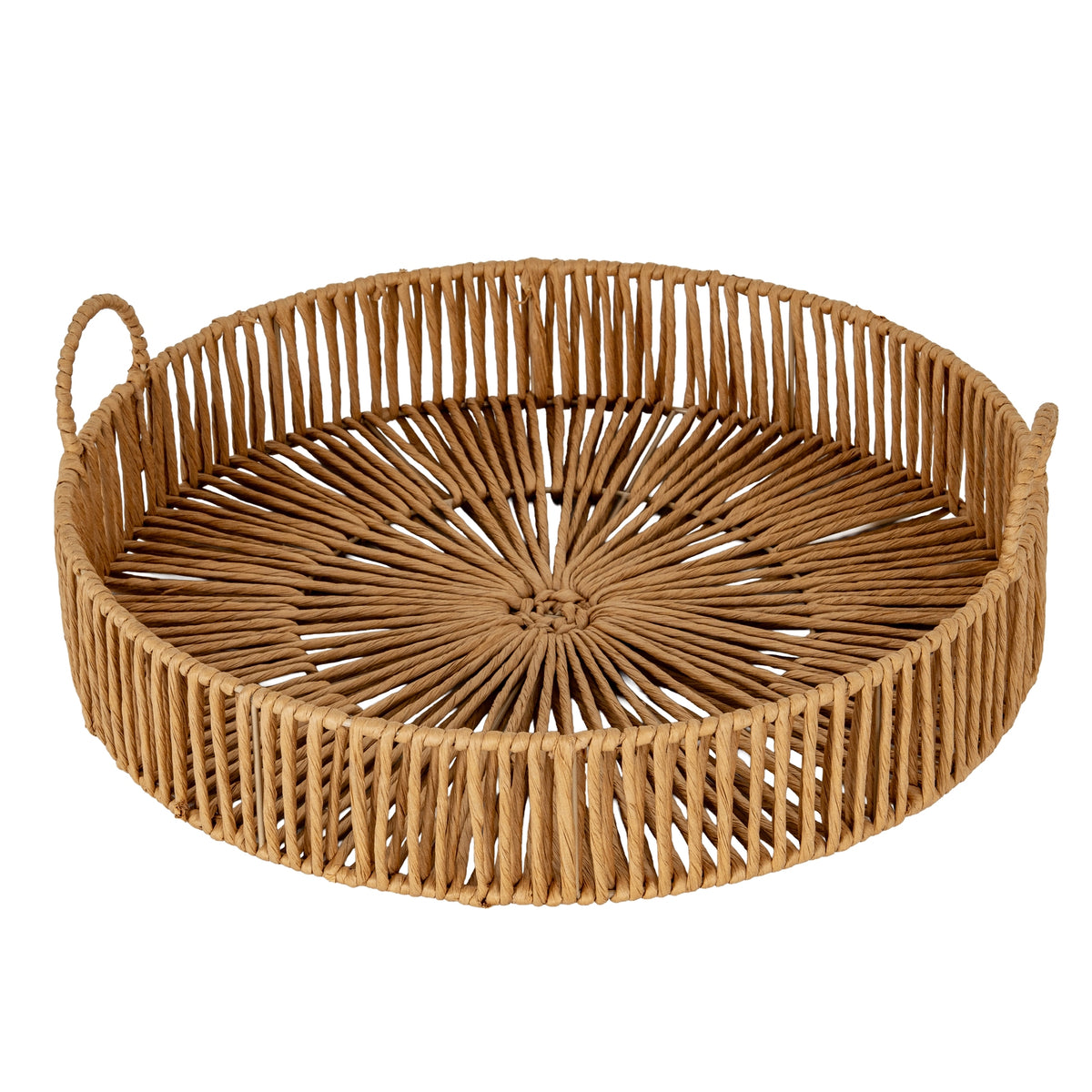 Large Loop Handle Tray - BROWN