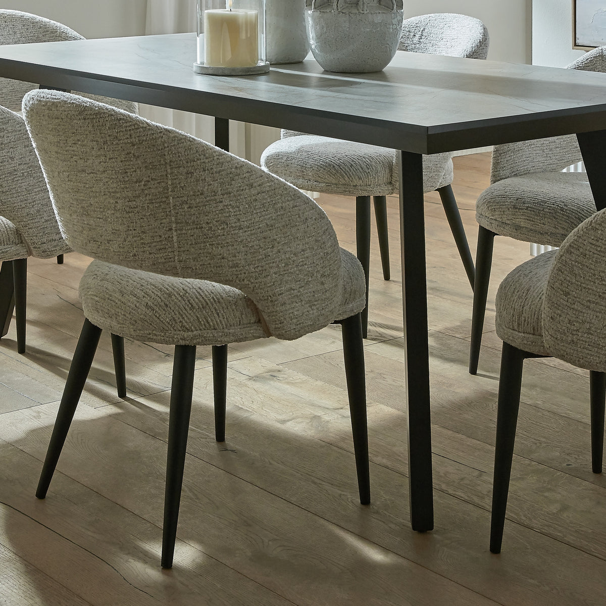 Sorelle Curved Dining Chair - WHITE