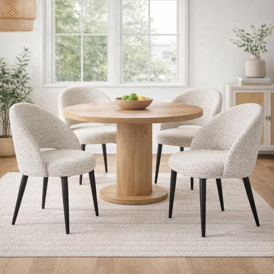Sorelle Curved Dining Chair - WHITE