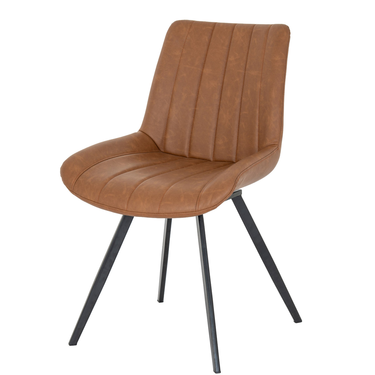 Malmo Tan Swivel Dining Chair - BROWN