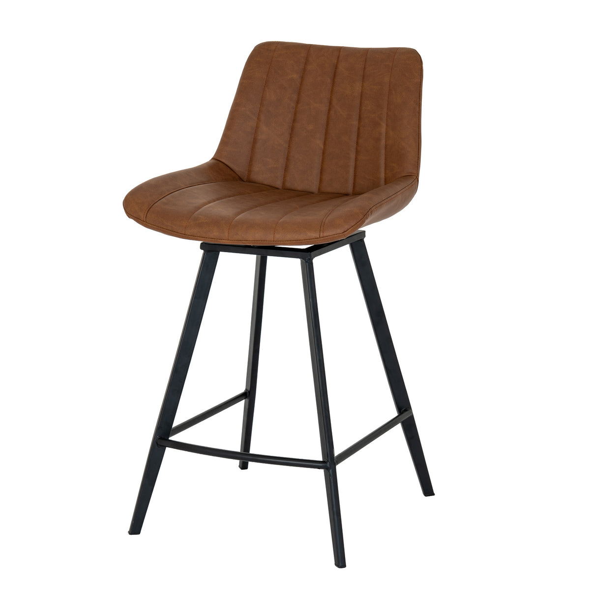 Malmo Tan Swivel Bar Stool - BROWN