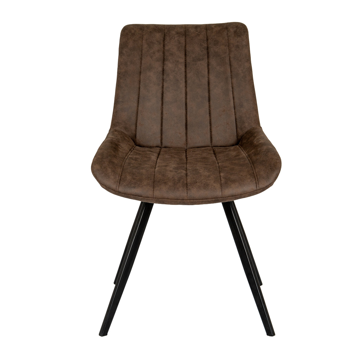 Malmo Coffee Swivel Dining Chair - DARK BROWN