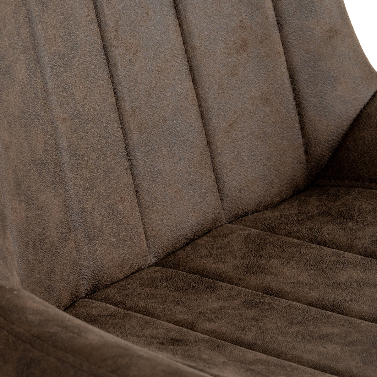 Malmo Coffee Swivel Dining Chair - DARK BROWN