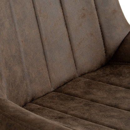 Malmo Coffee Swivel Dining Chair - DARK BROWN