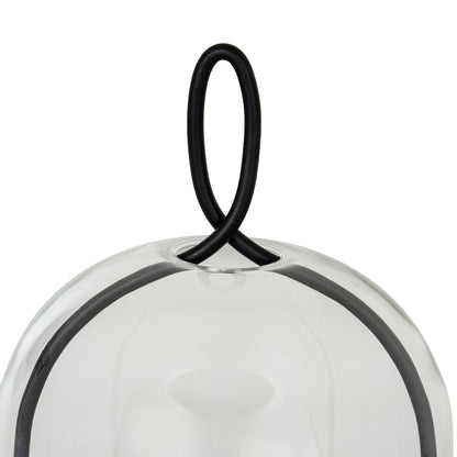 Nyx Large Candle Holder With Glass Cloche - BLACK