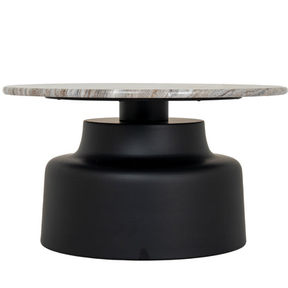 Oura Round Coffee Table - BLACK