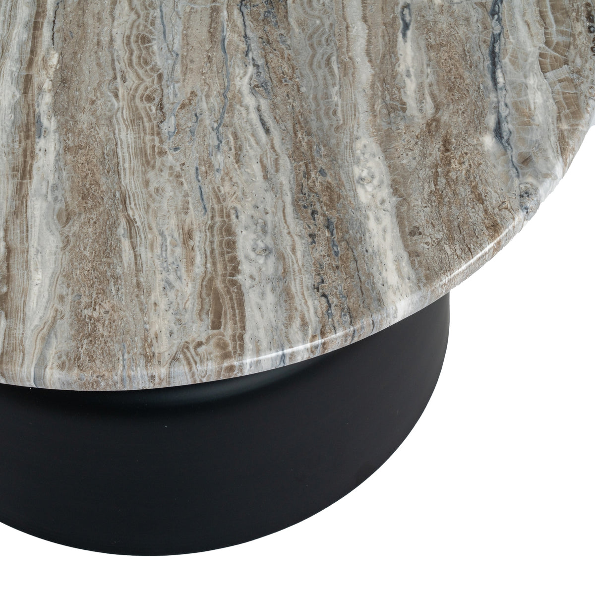 Oura Round Coffee Table - BLACK