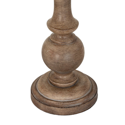 Seraphia Table Lamp With Edged Linen Shade - BROWN
