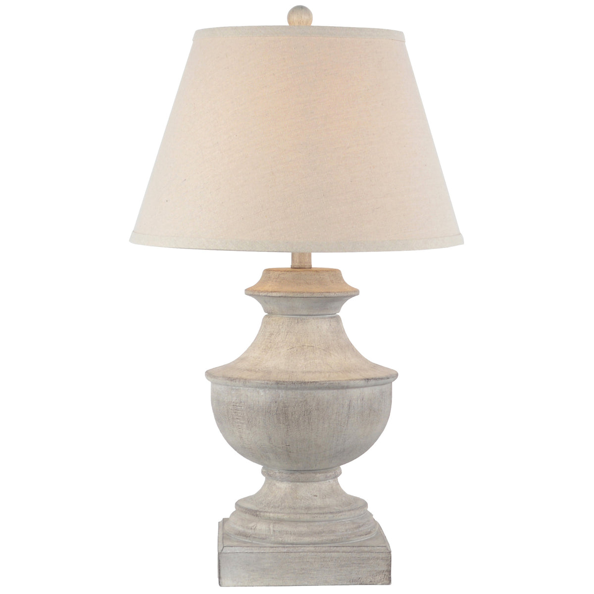 Montara Table Lamp With Linen Shade - WHITE
