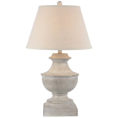 Montara Table Lamp With Linen Shade - WHITE