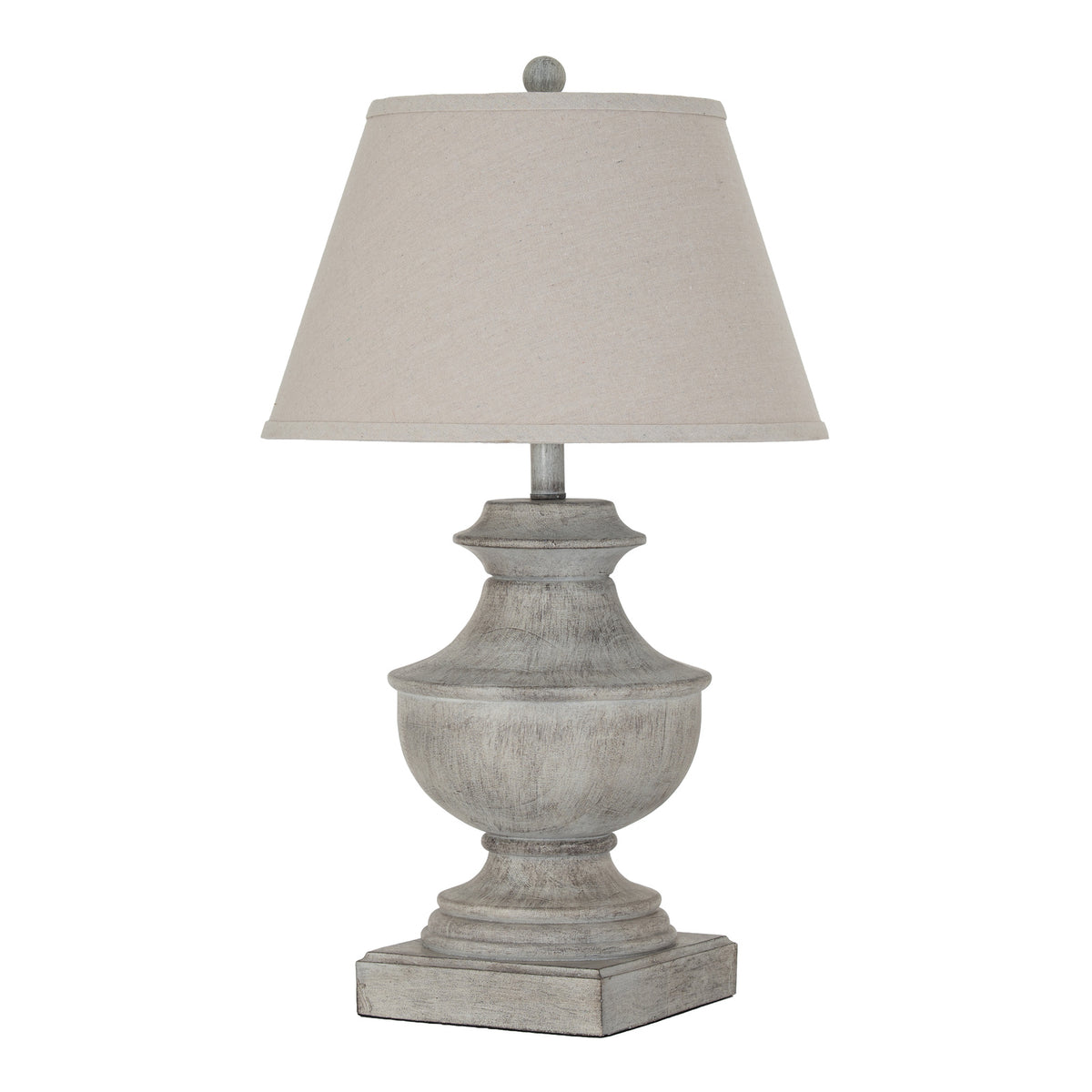 Montara Table Lamp With Linen Shade - WHITE