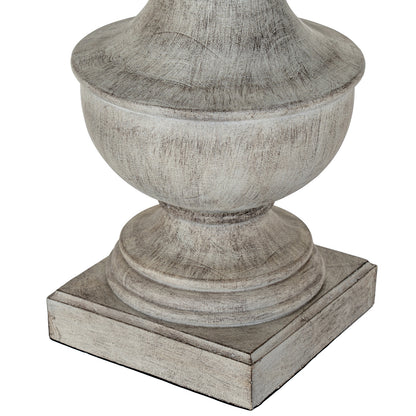 Montara Table Lamp With Linen Shade - WHITE