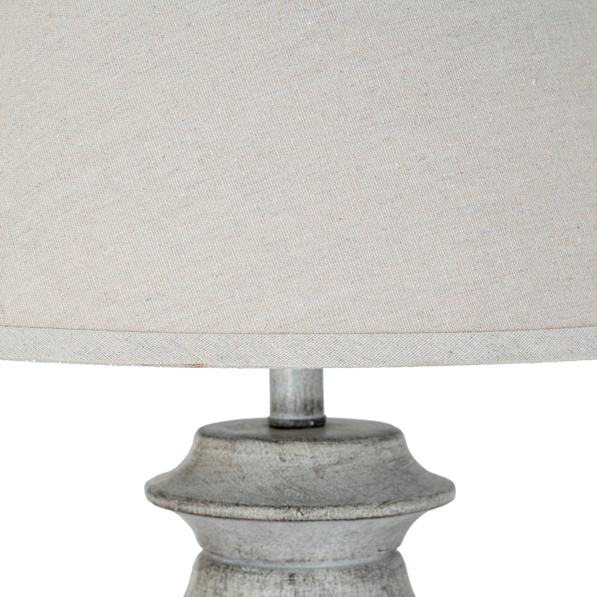 Montara Table Lamp With Linen Shade - WHITE
