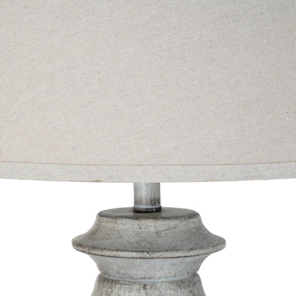 Montara Table Lamp With Linen Shade - WHITE
