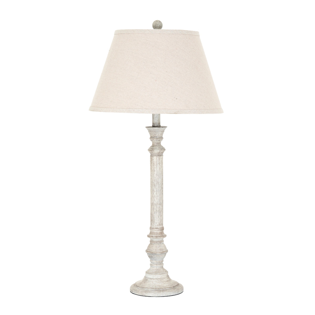 Liora Table Lamp With Linen Shade - WHITE