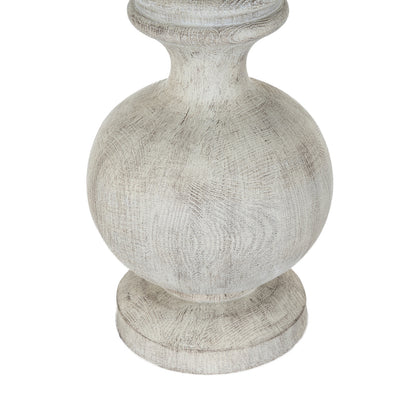 Amorie Table Lamp With Linen Shade - WHITE