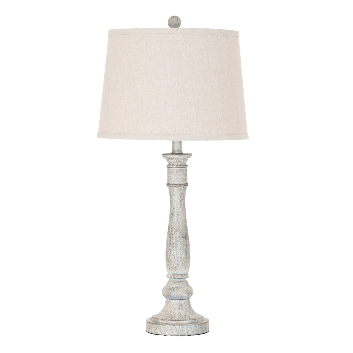 StellaTable Lamp With Linen Shade - WHITE