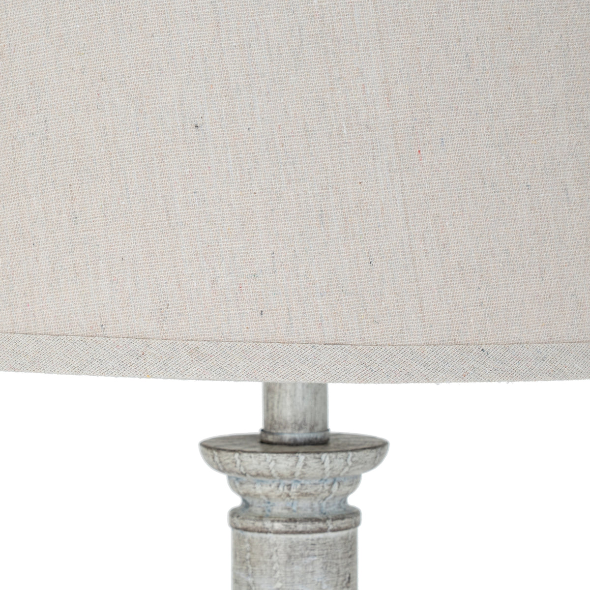 StellaTable Lamp With Linen Shade - WHITE