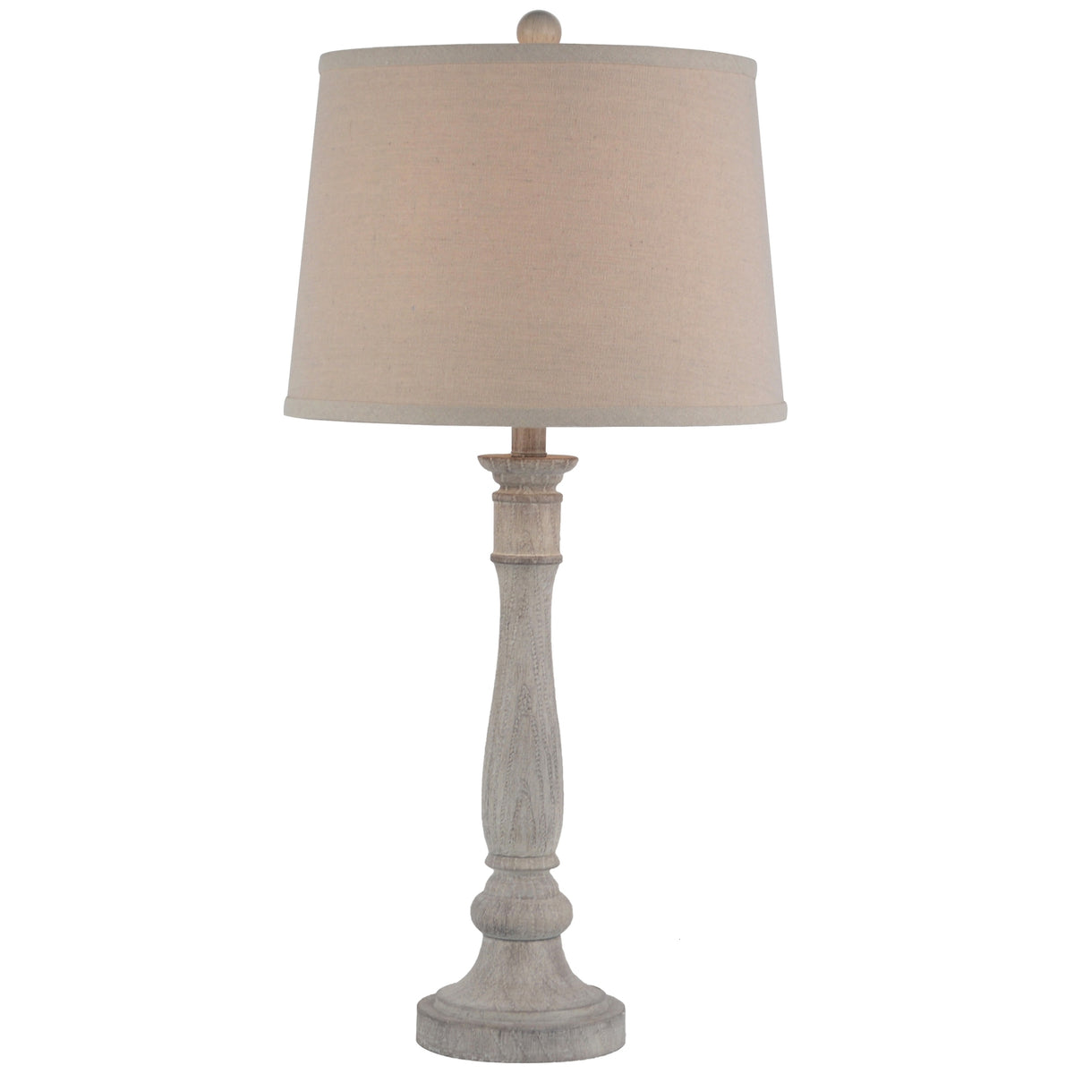 StellaTable Lamp With Linen Shade - WHITE
