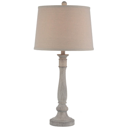 StellaTable Lamp With Linen Shade - WHITE