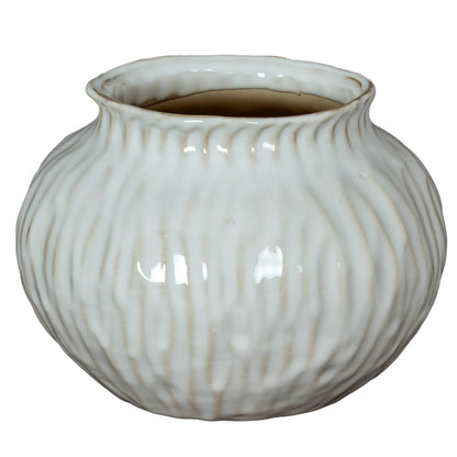 Numa Squat Vase - WHITE