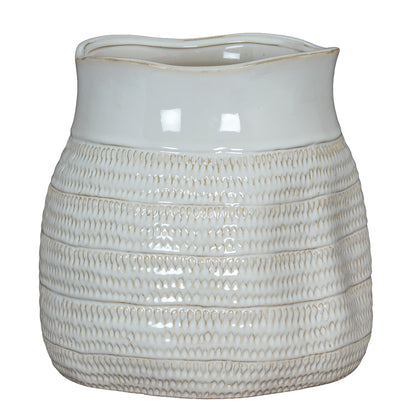 Tava Hewn Bud Vase - WHITE